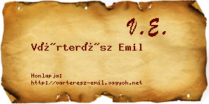 Várterész Emil névjegykártya